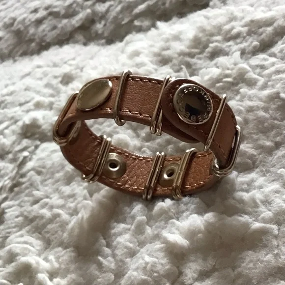 Rebecca Minkoff Leather Stud and Loop Wristband with Snap Closure - Picture 4 of 6